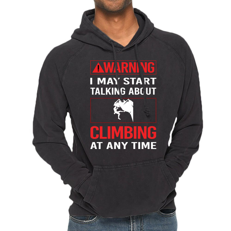 Red Warning Climbing Climb Climber 70s Vintage Hoodie | Artistshot