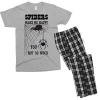 Spiders Make Me Happy You Not So Much Funny Arachn Men's T-shirt Pajama Set | Artistshot