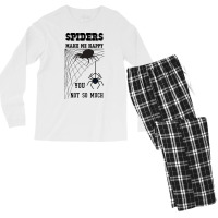 Spiders Make Me Happy You Not So Much Funny Arachn Men's Long Sleeve Pajama Set | Artistshot