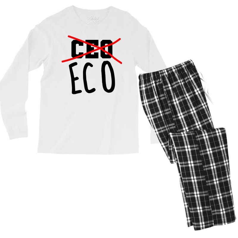 Not Ceo More Eco Environmental Awareness Cute Men's Long Sleeve Pajama Set | Artistshot