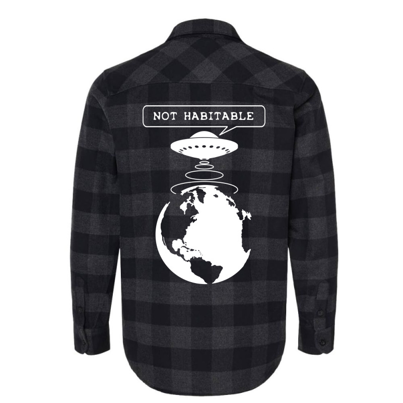 Planet Not Habitable Green Flannel Shirt | Artistshot