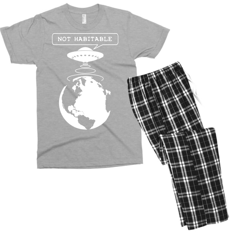 Planet Not Habitable Green Men's T-shirt Pajama Set | Artistshot