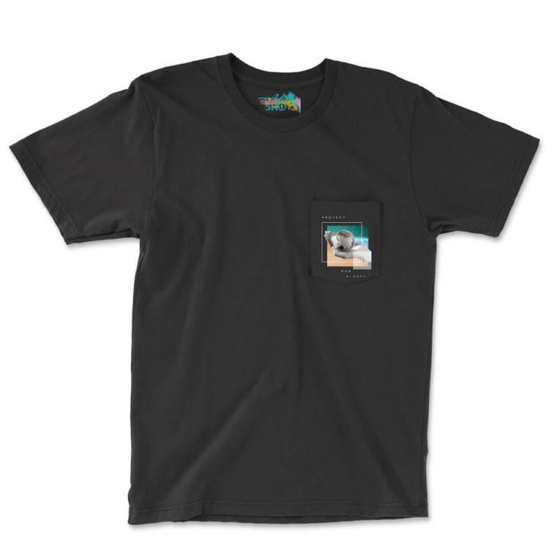 Protect Our Planet Retro Pocket T-shirt | Artistshot