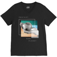 Protect Our Planet Retro V-neck Tee | Artistshot