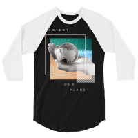 Protect Our Planet Retro 3/4 Sleeve Shirt | Artistshot