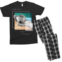 Protect Our Planet Retro Men's T-shirt Pajama Set | Artistshot