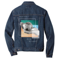 Protect Our Planet Retro Men Denim Jacket | Artistshot