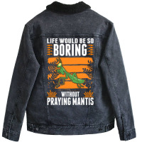 Praying Mantis 80s Unisex Sherpa-lined Denim Jacket | Artistshot