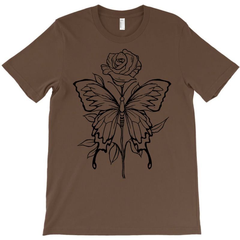 Soft Grunge Rose Butterfly Fairycore Aesthetic Lov T-shirt | Artistshot