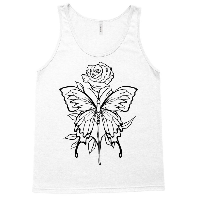 Soft Grunge Rose Butterfly Fairycore Aesthetic Lov Tank Top | Artistshot