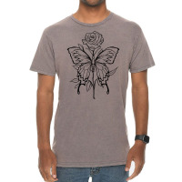 Soft Grunge Rose Butterfly Fairycore Aesthetic Lov Vintage T-shirt | Artistshot