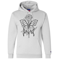 Soft Grunge Rose Butterfly Fairycore Aesthetic Lov Champion Hoodie | Artistshot