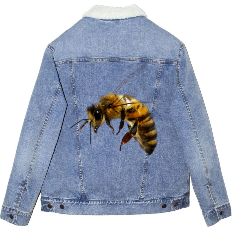 Bees Unisex Sherpa-Lined Denim Jacket by mazzaotabex | Artistshot