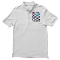 Butterfly Checkerboard Dark Version Blue Men's Polo Shirt | Artistshot