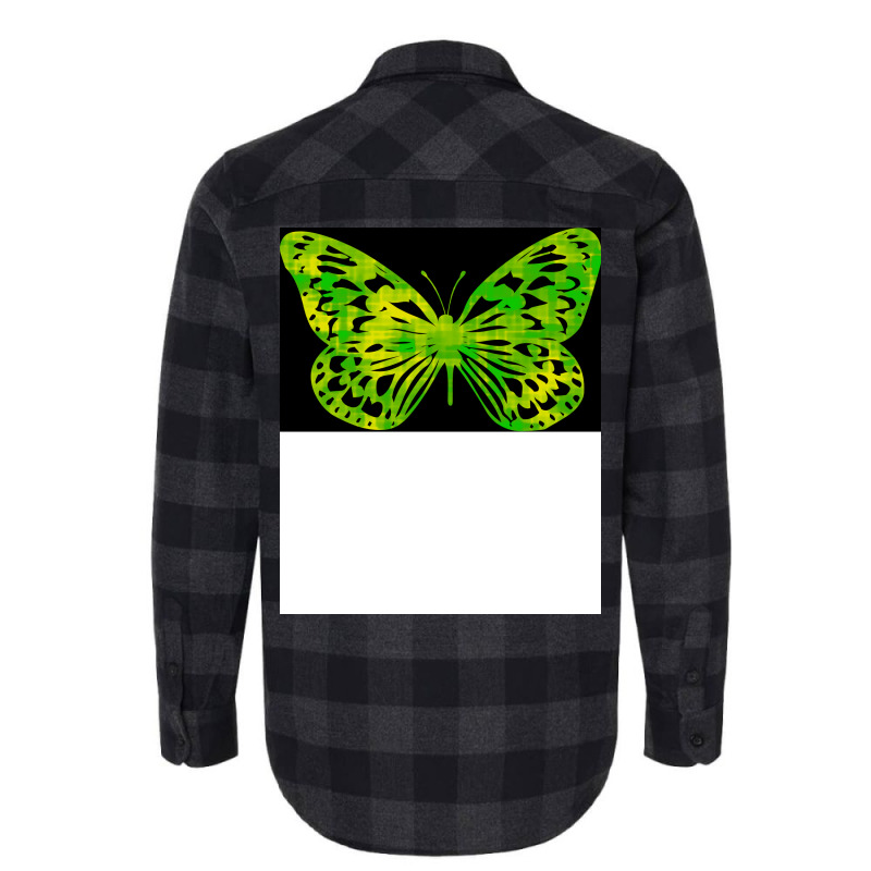 Butterfly Color Green Cool Flannel Shirt | Artistshot