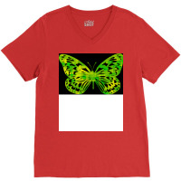 Butterfly Color Green Cool V-neck Tee | Artistshot