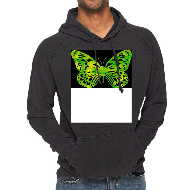 Butterfly Color Green Cool Vintage Hoodie | Artistshot