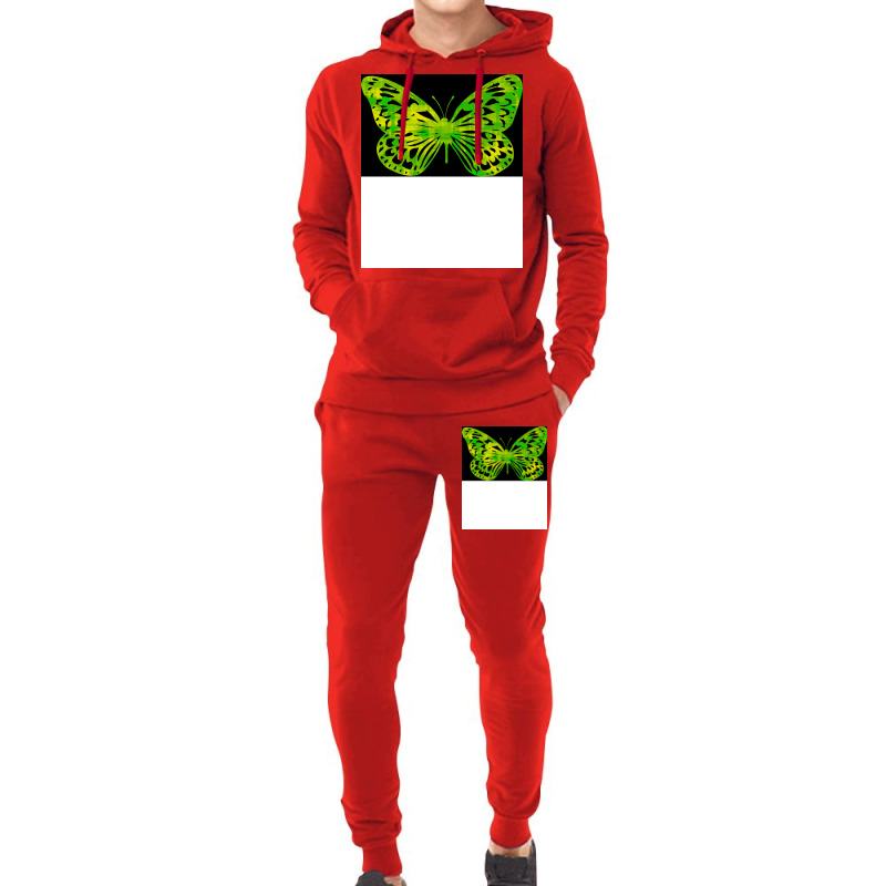 Butterfly Color Green Cool Hoodie & Jogger Set | Artistshot