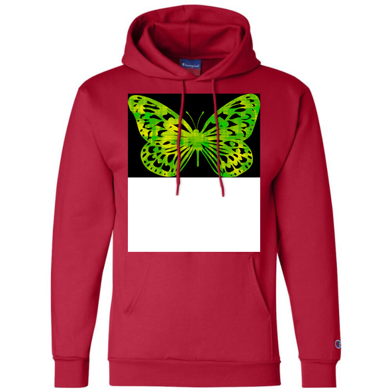 Butterfly Color Green Cool Champion Hoodie | Artistshot