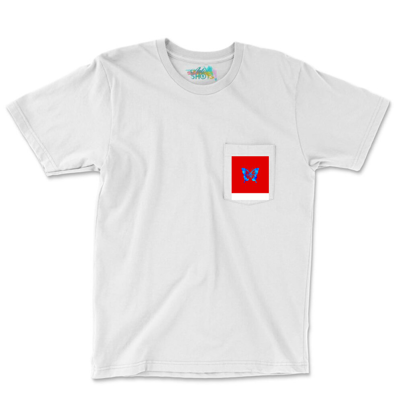 Butterfly Nature Red Pocket T-shirt | Artistshot