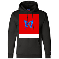 Butterfly Nature Red Champion Hoodie | Artistshot