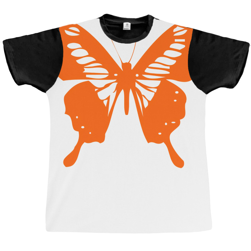 Butterfly Orange Girl Graphic T-shirt | Artistshot