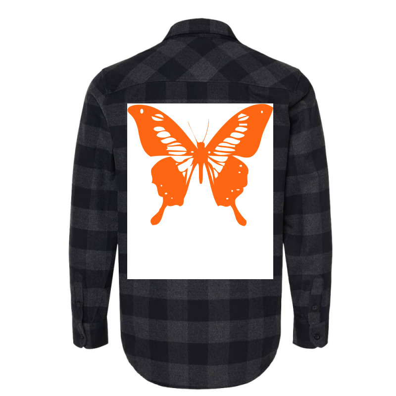 Butterfly Orange Girl Flannel Shirt | Artistshot