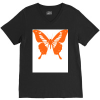 Butterfly Orange Girl V-neck Tee | Artistshot