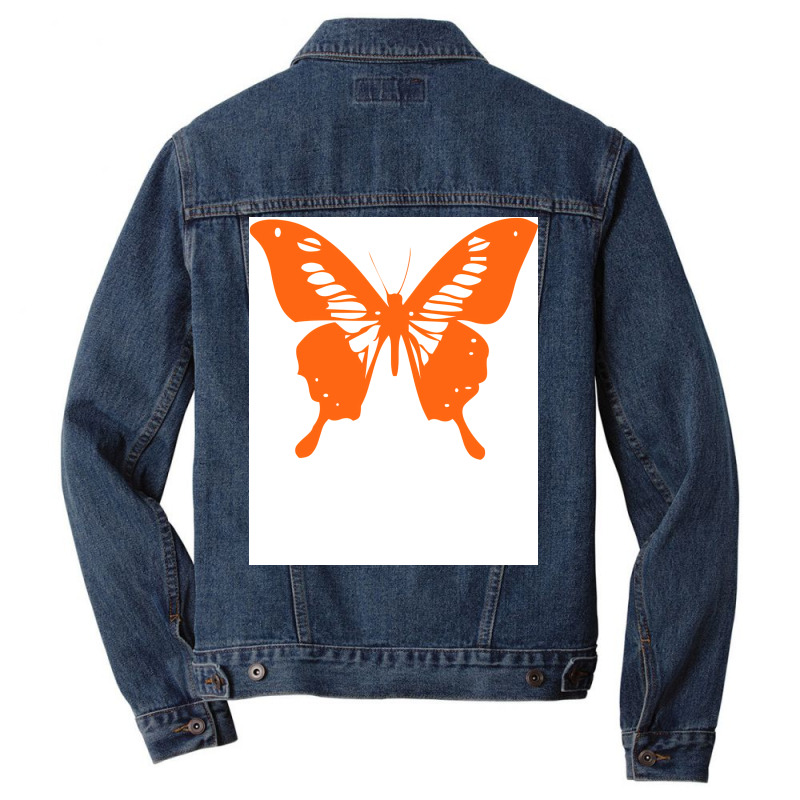 Butterfly Orange Girl Men Denim Jacket | Artistshot