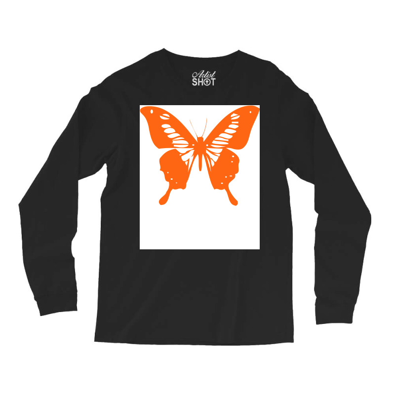 Butterfly Orange Girl Long Sleeve Shirts | Artistshot