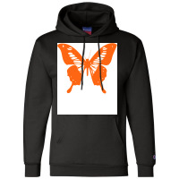 Butterfly Orange Girl Champion Hoodie | Artistshot