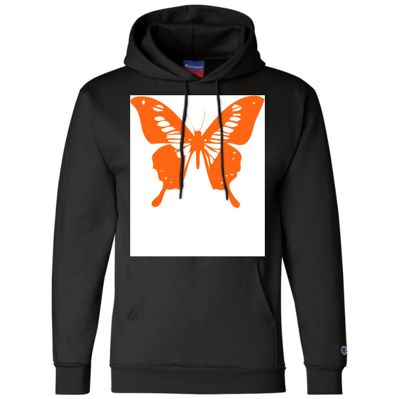 Butterfly Orange Girl Champion Hoodie | Artistshot