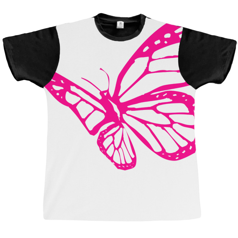 Butterfly Pink Tumblr Graphic T-shirt | Artistshot