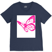 Butterfly Pink Tumblr V-neck Tee | Artistshot