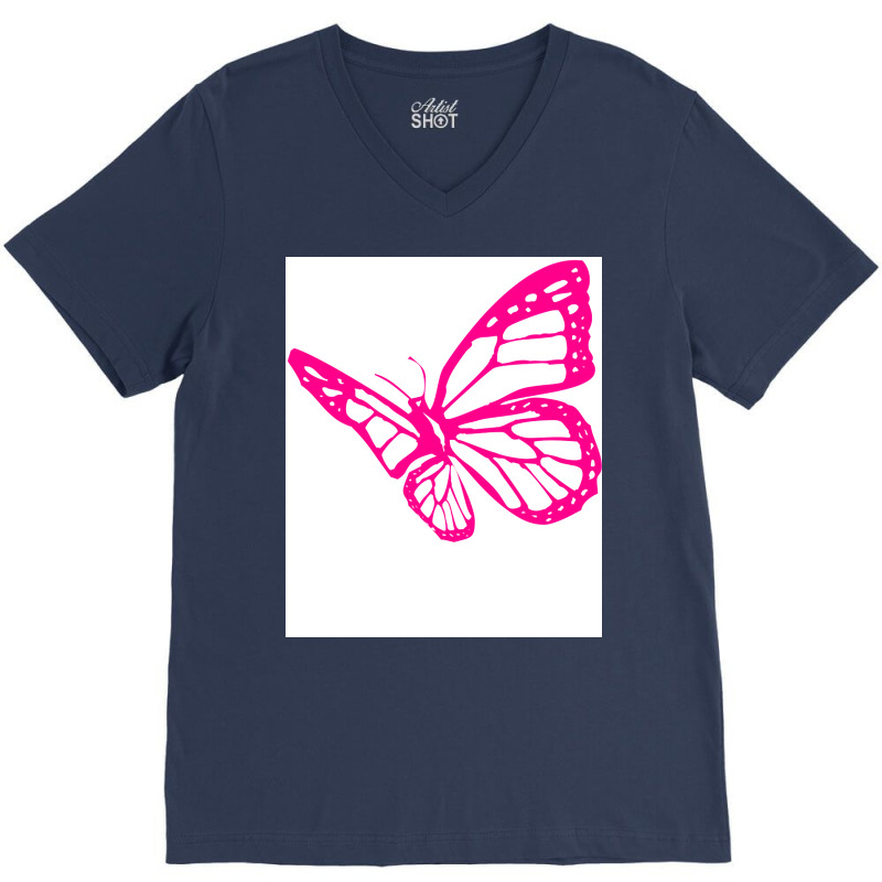 Butterfly Pink Tumblr V-neck Tee | Artistshot