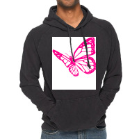 Butterfly Pink Tumblr Vintage Hoodie | Artistshot