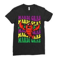 Crawfish Mardi Gras Retro Mudbug Carnival Parade C Ladies Fitted T-shirt | Artistshot