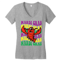 Crawfish Mardi Gras Retro Mudbug Carnival Parade C Women's V-neck T-shirt | Artistshot