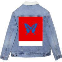 Butterfly Summer Unisex Sherpa-lined Denim Jacket | Artistshot