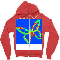 Butterfly Vintage Hippie Zipper Hoodie | Artistshot