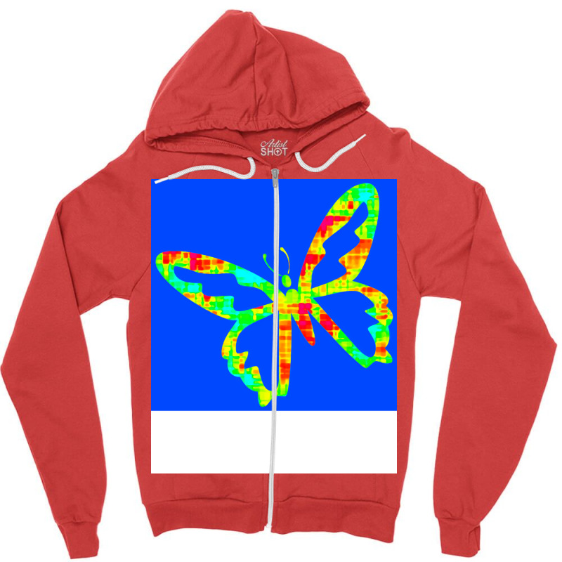 Butterfly Vintage Hippie Zipper Hoodie | Artistshot