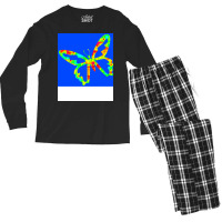 Butterfly Vintage Hippie Men's Long Sleeve Pajama Set | Artistshot