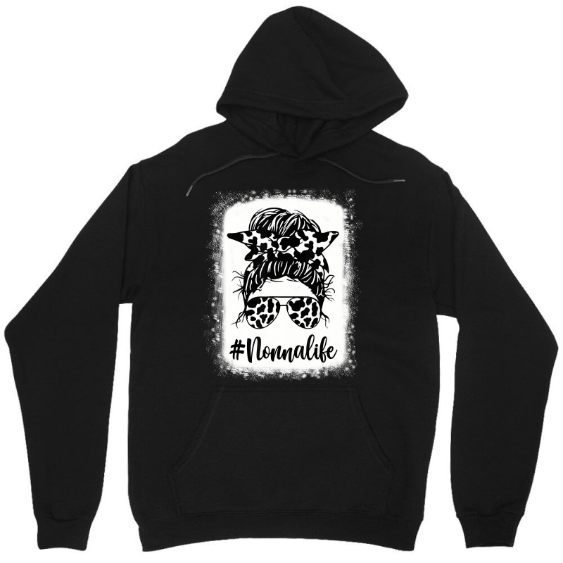 Nonna Life Cow Messy Bun Hair Bleached Mother's Da Unisex Hoodie | Artistshot