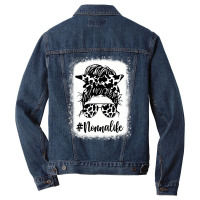 Nonna Life Cow Messy Bun Hair Bleached Mother's Da Men Denim Jacket | Artistshot