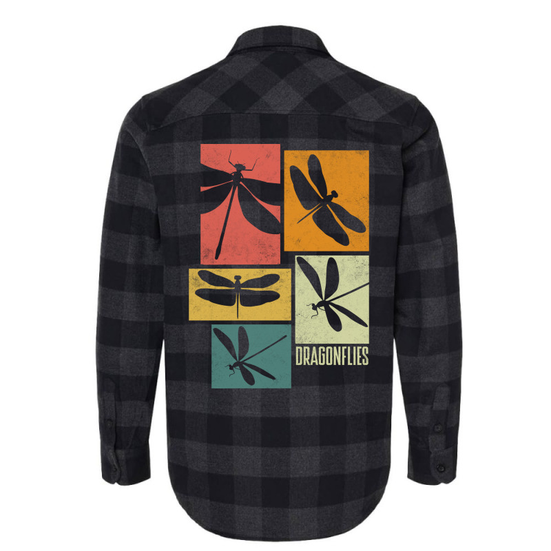 Dragonfly Damselfly Dragonflies Entomology Silhoue Flannel Shirt | Artistshot