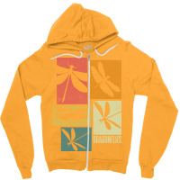 Dragonfly Damselfly Dragonflies Entomology Silhoue Zipper Hoodie | Artistshot