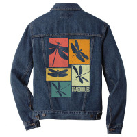 Dragonfly Damselfly Dragonflies Entomology Silhoue Men Denim Jacket | Artistshot