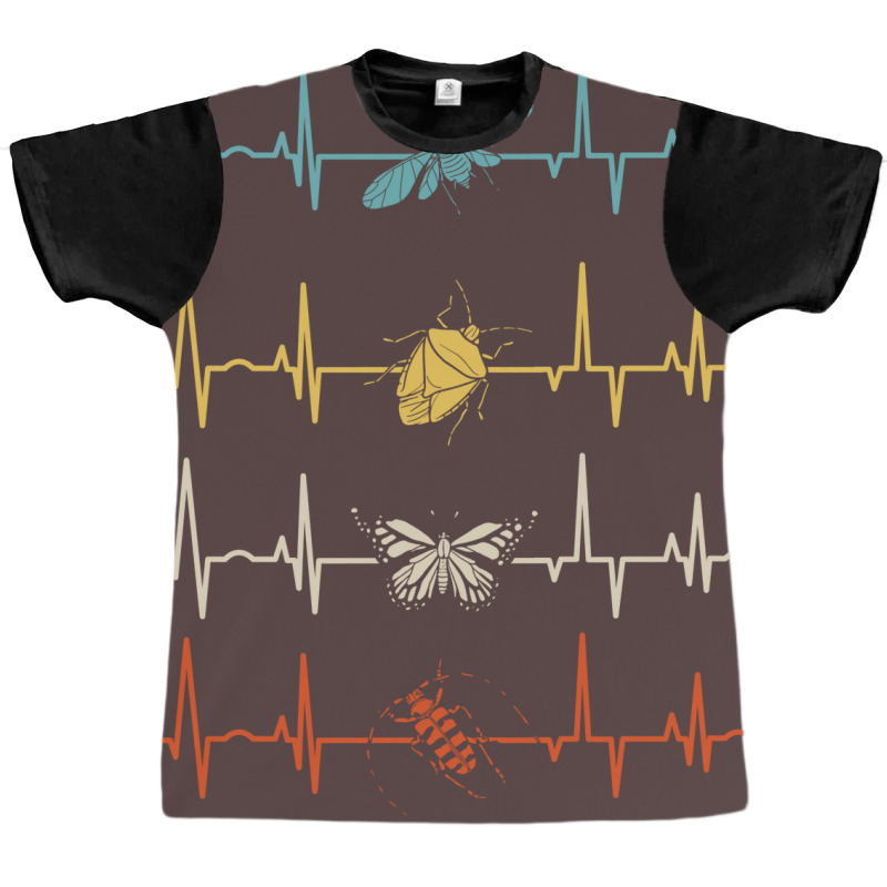 Entomology Entomologist Insects Bugs Heartbeat 70s Graphic T-shirt by kejaboant | Artistshot