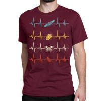 Entomology Entomologist Insects Bugs Heartbeat 70s Classic T-shirt | Artistshot