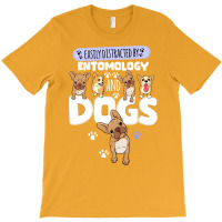 Easily Distracted By Entomology And Dogs Green T-shirt | Artistshot